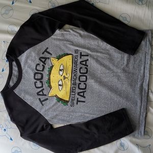 Boys Taco Cat Long Sleeve Shirt - Size Large